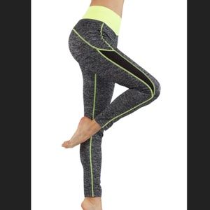 Workout leggings yoga pants mesh Panel